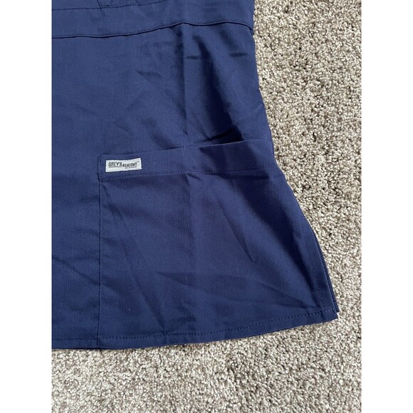 Grey's Anatomy Scrub Top Indigo Blue 4153 Mock Wrap Women's Size XS - Picture 7 of 10